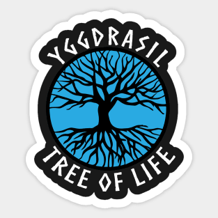 Tree of Life Yggdrasil Blue Paganism Symbol Sticker